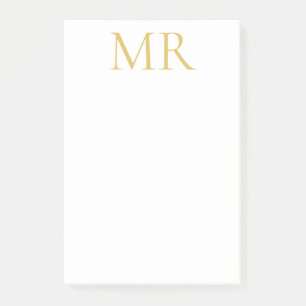 Post-it® Monogramme Classique Professionnel Minimaliste Sim