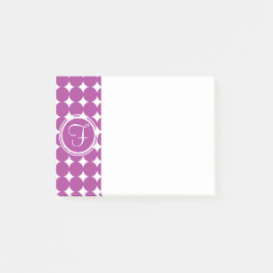 Post-it® Monogramme de point Polka violet