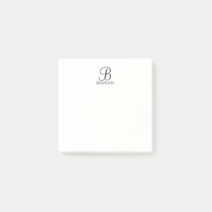 Post-it® Monogramme de script personnalisé et Bloc-notes d