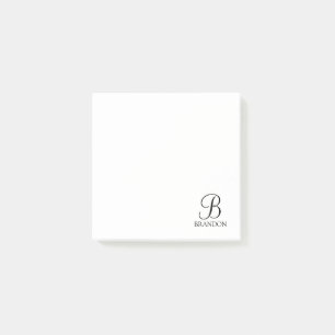 Post-it® Monogramme de script personnalisé et Bloc-notes de