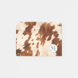 Post-it® Monogramme de vache Brown à la crème