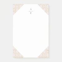 Monogramme d'oignon rose et or