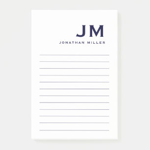 Post-it® Monogramme élégant minimaliste moderne