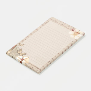 Post-it® Monogramme élégant rustique papier à gratter vinta