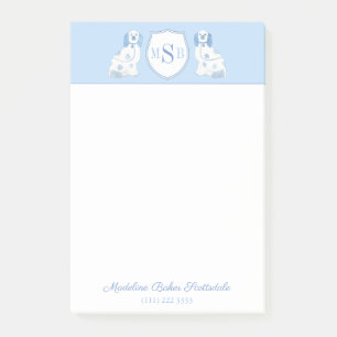 Post-it® Monogramme Espagnol Du Staffordshire Bleu Et Blanc