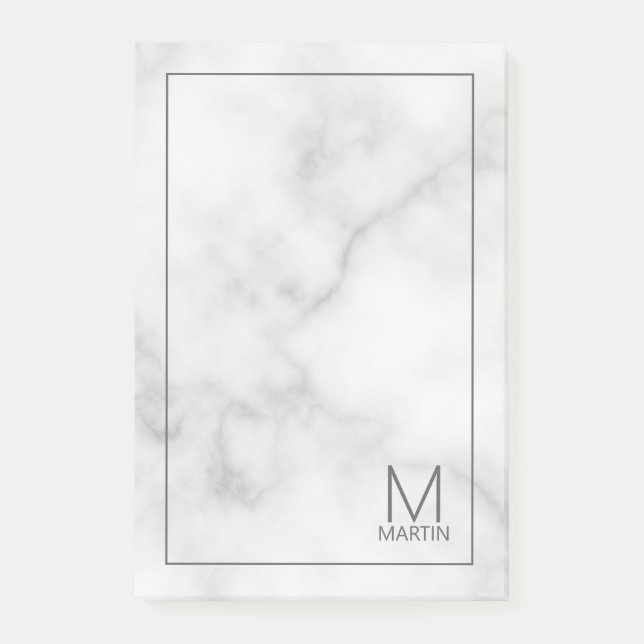Post-it® Monogramme et bloc-notes de nom personnalisés mode (Devant)