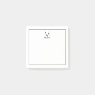 Post-it® Monogramme et bloc-notes de nom personnalisés mode