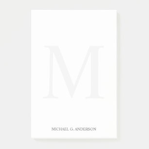 Post-it® Monogramme et nom personnalisés