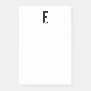 Post-it® Monogramme et nom personnalisés modernes