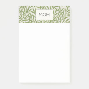 Post-it® Monogramme Feuilles de Saule Vert Vintage
