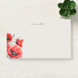 Post-it® Monogramme floral rouge