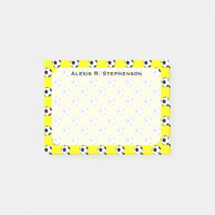 Post-it® Monogramme Football de soccer boules Jaune