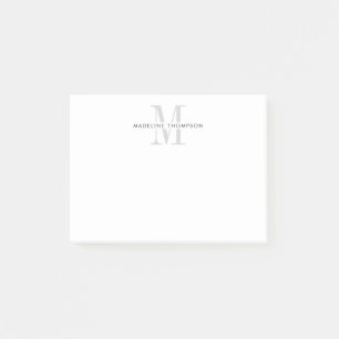 Post-it® Monogramme gris moderne