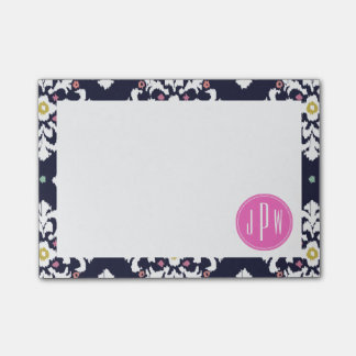 Post-it® Monogramme Ikat et rose