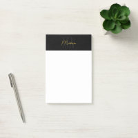 Monogramme Logo Noir et Or Moderne Minimaliste