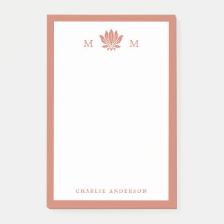 Post-it® Monogramme Lotus Marron Terracotta