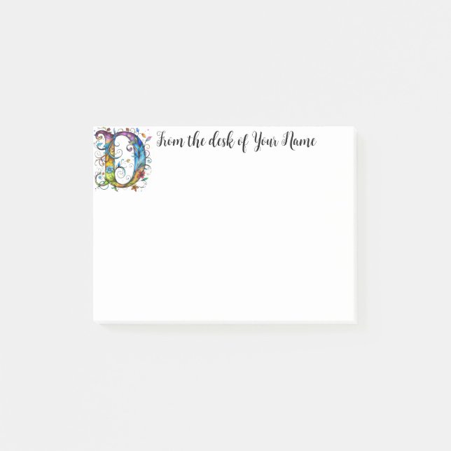 Post-it® Monogramme lunaire D (Devant)