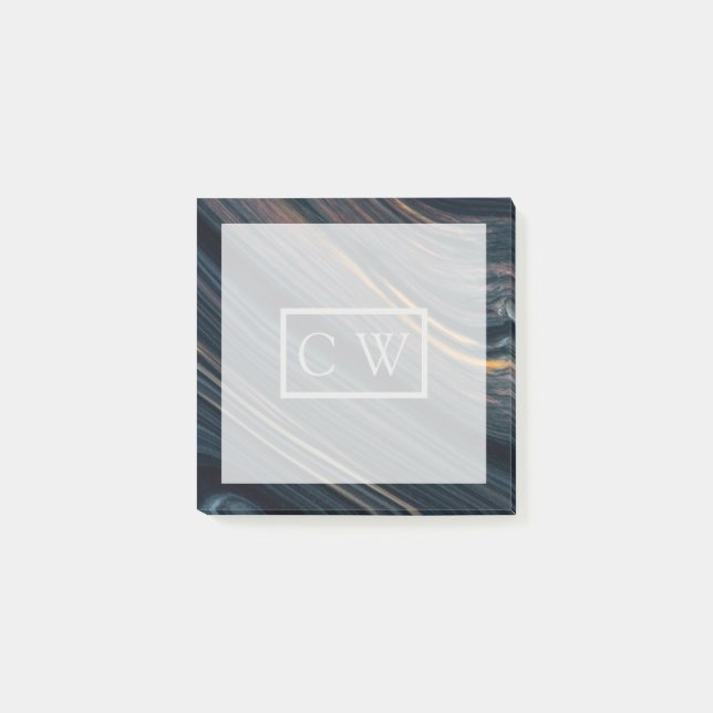 Post-it® Monogramme| Mahogany Goldsheen Obsidian (Devant)
