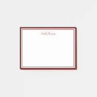 Monogramme minimaliste Maroon à deux bordures