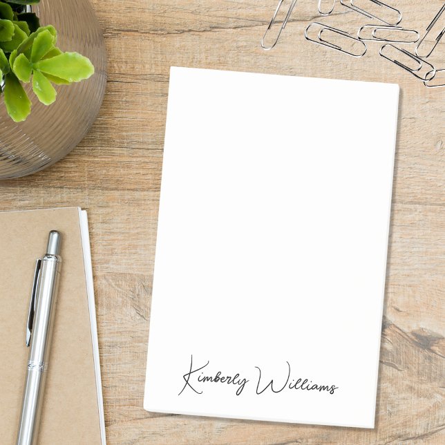 Post-it® Monogramme minimaliste Signature moderne (Créateur téléchargé)