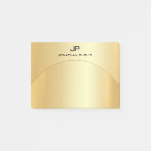 Post-it® Monogramme Modèle Gold tendance look élégant