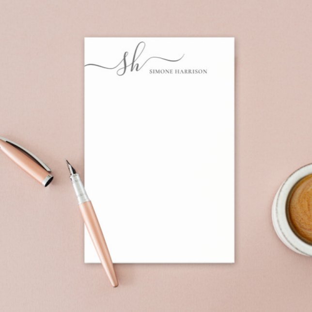 Post-it® Monogramme moderne Élégante calligraphie Personnal (Créateur téléchargé)