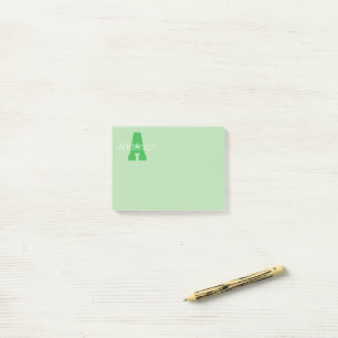 Post-it® Monogramme Moderne Gras Vert Pâle et Kelly