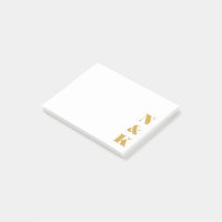 Monogramme moderne minimaliste Jaune et blanc Pers