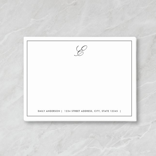 Post-it® Monogramme moderne personnalisé (Créateur téléchargé)