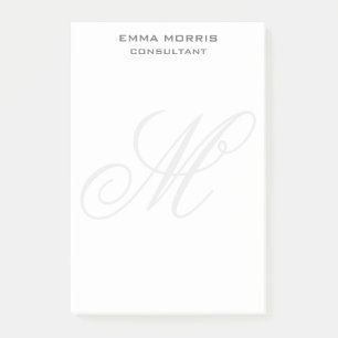 Post-it® Monogramme Moderne Simple Minimaliste Ordinaire