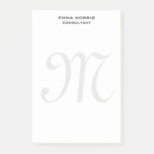 Post-it® Monogramme Moderne Simple Minimaliste Uni