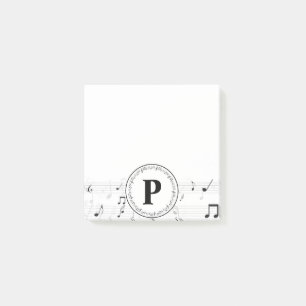 Post-it® Monogramme Musique Whimsical Note Musicien