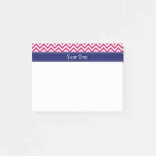 Post-it® Monogramme Navy Chevron SLg Framboise