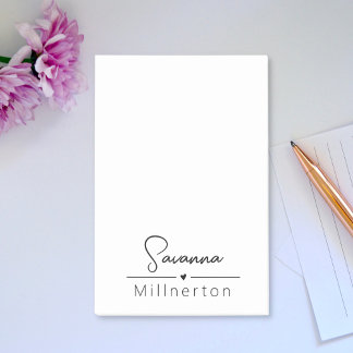 Post-it® Monogramme Neutre Moderne Minimaliste Élégant