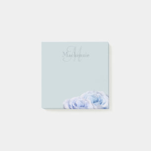 Post-it® Monogramme Nom personnalisé Pastel Lilac Roses Dus