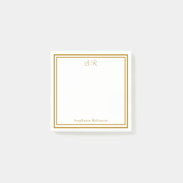 Post-it® Monogramme or (Devant)