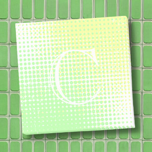 Post-it® monogramme Pastel dégradé jaune et vert à deux ton