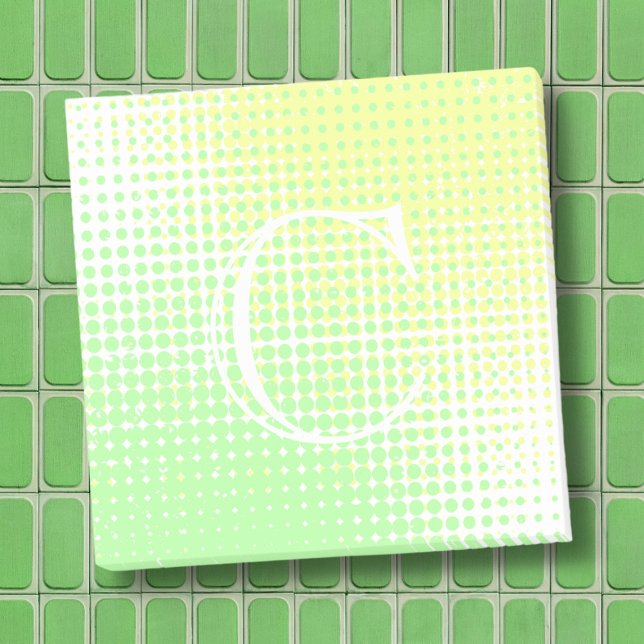 Post-it® monogramme Pastel dégradé jaune et vert à deux ton (Créateur téléchargé)