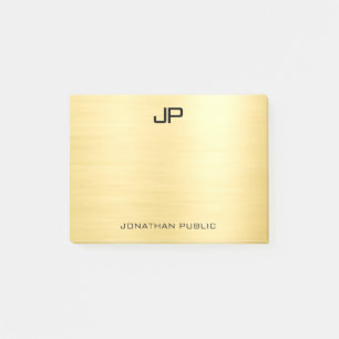 Post-it® Monogramme personnalisé Premier Modèle Gold Look