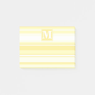Post-it® Monogramme rayures jaunes citron
