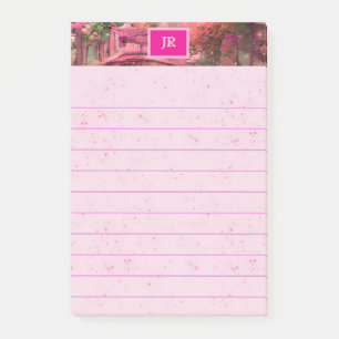 Post-it® Monogramme Rose Abstrait Forest World