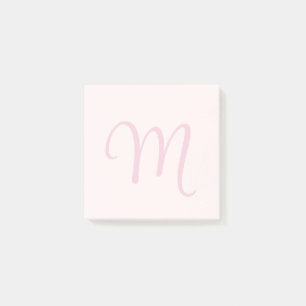 Post-it® Monogramme rose rose rose moderne minimaliste fémi