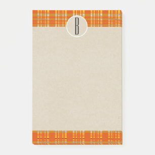 Post-it® Monogramme rustique Brown et plaqué orange