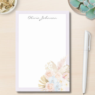 Post-it® Monogrammed Pretty Tropical Flower Bouquet Floral