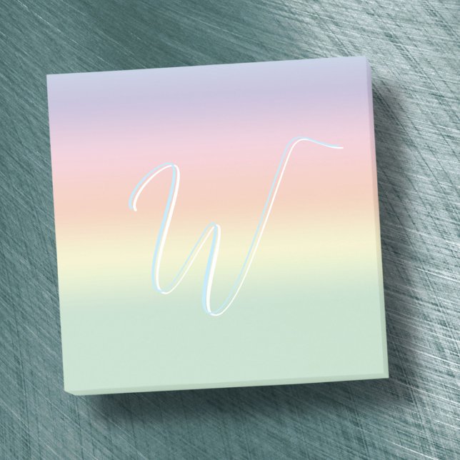 Post-it® Monographie de typographie couleur pastel (Créateur téléchargé)