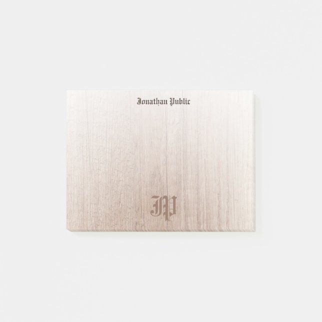 Post-it® Monographie manuscrite Modèle sur mesure en bois (Devant)