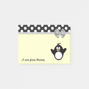 Post-it® Monographie pois de pingouin mignon