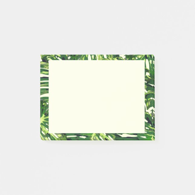 Post-it® Monstera Tropical Feuilles - Verdure (Devant)