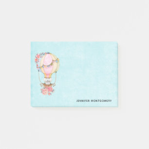 Post-it® Montgolfière mignonne avec ours aquarelle