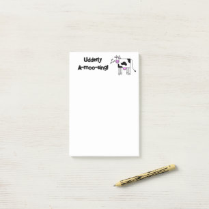 Post-it® Moo-chantante chantante moderne Pun de vache conce